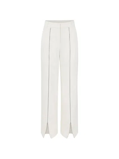 Tibi Zipper-detail Trousers In White