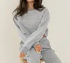 Tic Toc Amelia Crop Sweatshirt In Heather Grey