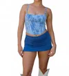 Tic Toc Aurie Corset Top In Blue In Blue