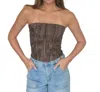 Tic Toc Blossom Corset In Mocha In Brown