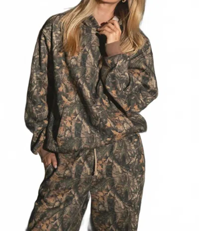 Tic Toc Hunter Sweatshirt In Camouflage In Green