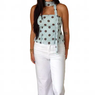 Tic Toc The Macchiato Strapless Top In Mint In Green