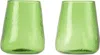 Tickle Green Slowly Rising Drinking Glass Set In Pine