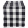 Tickled Pink Design Imports Buffalo Check Table Runner In Black