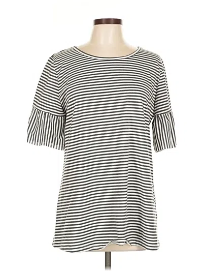 Pre-owned Tickled Teal 3/4 Sleeve T-shirt In Silver