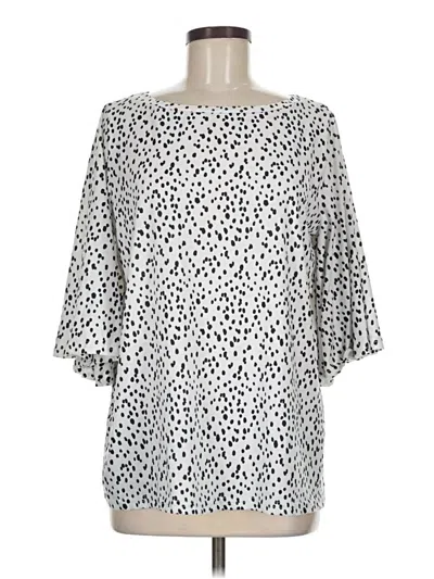 Pre-owned Tickled Teal 3/4 Sleeve T-shirt In Silver