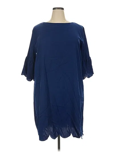 Pre-owned Tickled Teal Casual Dress In Blue