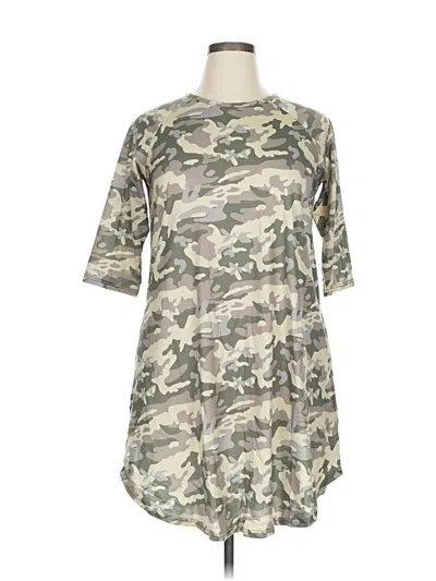 Pre-owned Tickled Teal Casual Dress In Gray