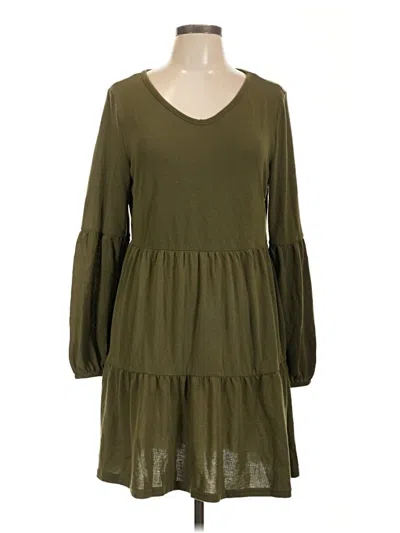 Pre-owned Tickled Teal Casual Dress In Green