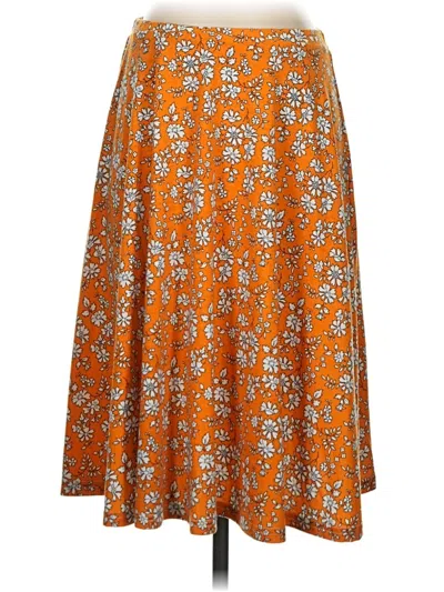 Pre-owned Tickled Teal Casual Skirt In Orange
