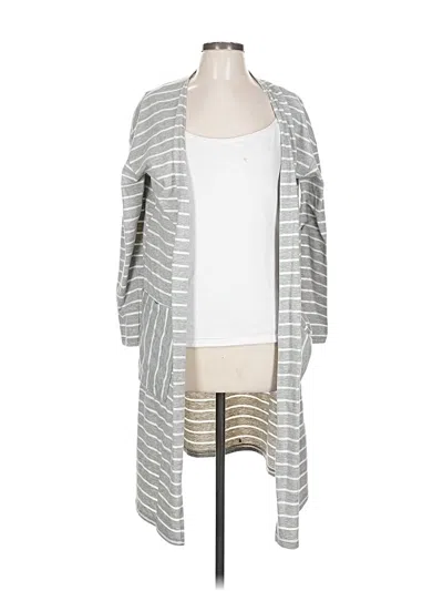 Pre-owned Tickled Teal Kimono In Gray