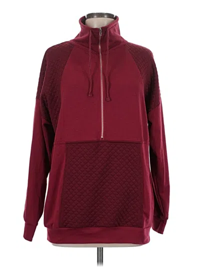 Pre-owned Tickled Teal Pullover Hoodie In Burgundy