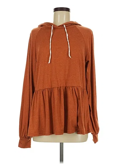 Pre-owned Tickled Teal Pullover Sweater In Brown