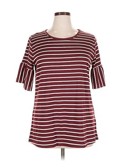 Pre-owned Tickled Teal Short Sleeve T-shirt In Burgundy