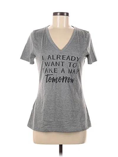 Pre-owned Tickled Teal Short Sleeve T-shirt In Gray