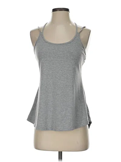Pre-owned Tickled Teal Tank Top Gray Halter Neckline Tops