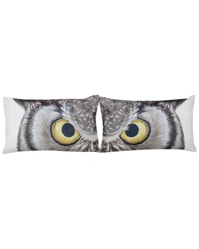 Tide Hill Great Horned Owl Pillow Cover Set In Animal Print