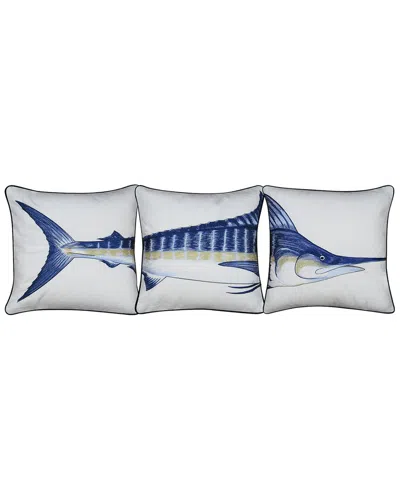 Tide Hill Marlin Embroidered Pillow Cover Set In Blue