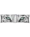 TIDE HILL TIDE HILL WHITE TIGER EMBROIDERED PILLOW COVER SET
