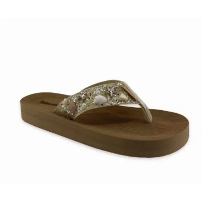 Tidewater Women's A Walk Down The Aisle Flip Flops In Beige In Neutral