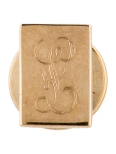 Pre-owned Tie Clip 14k Engraved Tie Tack Pin In Multi