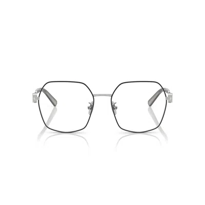 Tiffany & Co 0tf1165bd Hexagonal Frame Eyeglasses In Polished Steel In Black