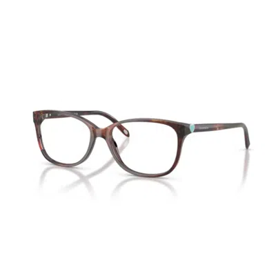Tiffany & Co 0tf2097 Rectangular Acetate Frame Eyeglasses In Brown