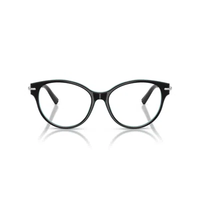 Tiffany & Co 0tf2289 Rounded Cat-eye Acetate Eyeglasses In Black
