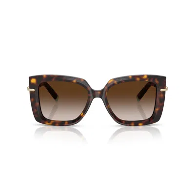 Tiffany & Co 0tf4199 Oversized Tortoiseshell Square Sunglasses In Brown