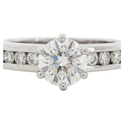 Pre-owned Tiffany & Co . 1.24 Carat F Vvs1 Diamond Platinum Engagement Ring Size 4.75 In Multiple