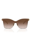 Tiffany & Co 143mm Gradient Rimless Butterfly Shield Sunglasses In Brown Gradient
