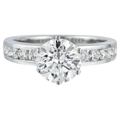 Pre-owned Tiffany & Co . 1.57 Carats Diamond Solitaire Engagement Platinum Ring In Multiple