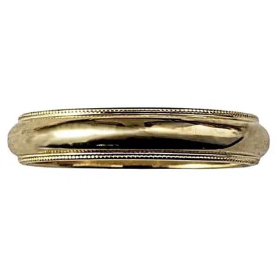 Pre-owned Tiffany & Co . 18 Karat Yellow Gold Band Ring Size 8.25-8.5 #21550