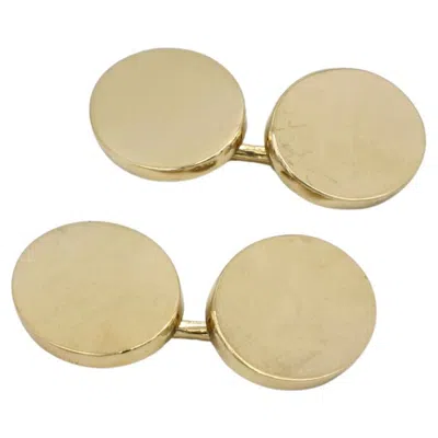 Pre-owned Tiffany & Co . 18 Karat Yellow Gold Oval French Cuff Cufflinks