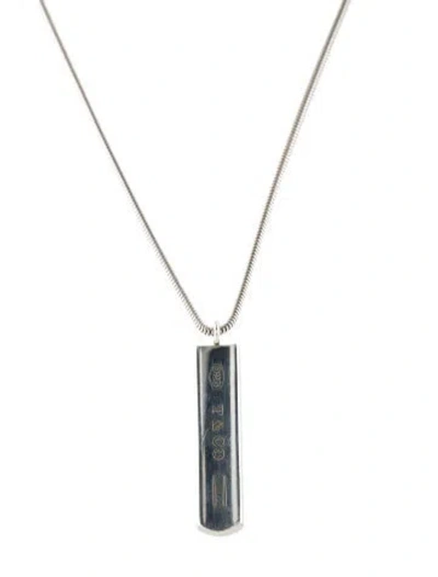 Pre-owned Tiffany & Co 1837 Bar Pendant Necklace, 18" In Multi