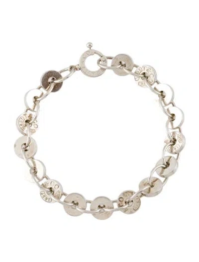 Pre-owned Tiffany & Co 1837 Circle Link Bracelet, 6.5" In Multi