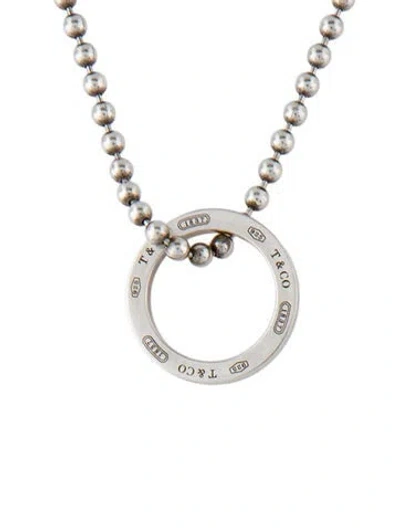 Pre-owned Tiffany & Co 1837 Circle Pendant Beaded Necklace, 24" In Multi