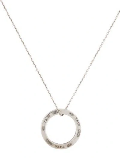 Pre-owned Tiffany & Co 1837 Circle Pendant Necklace, 16" In Multi