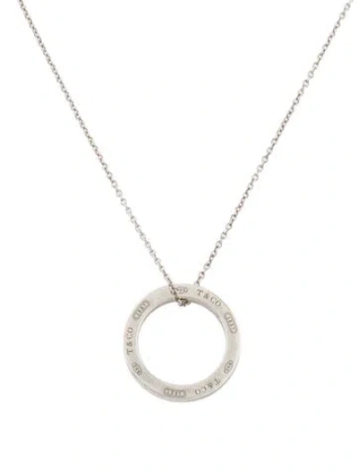 Pre-owned Tiffany & Co 1837® Circle Pendant Necklace, 16" In Multi