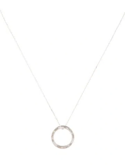 Pre-owned Tiffany & Co 1837 Circle Pendant Necklace, 16" In Multi