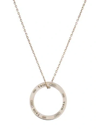 Pre-owned Tiffany & Co 1837® Circle Pendant Necklace, 18" In Multi