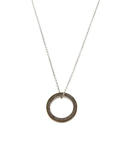 Pre-owned Tiffany & Co 1837 Circle Pendant Necklace, 20" In Multi