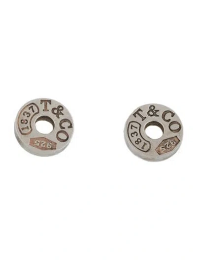Pre-owned Tiffany & Co 1837 Circle Stud Earrings In Multi