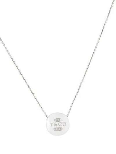 Pre-owned Tiffany & Co 1837 Concave Circle Pendant Necklace, 20" In Multi