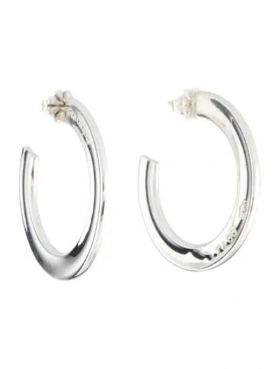 Pre-owned Tiffany & Co 1837 Flat Hoop Earrings In Multi