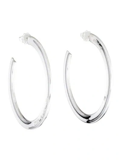 Pre-owned Tiffany & Co 1837 Flat Hoop Earrings In Multicolor