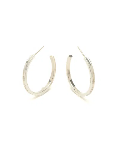 Tiffany & Co 1837 Hoop Silver Earrings In Gold