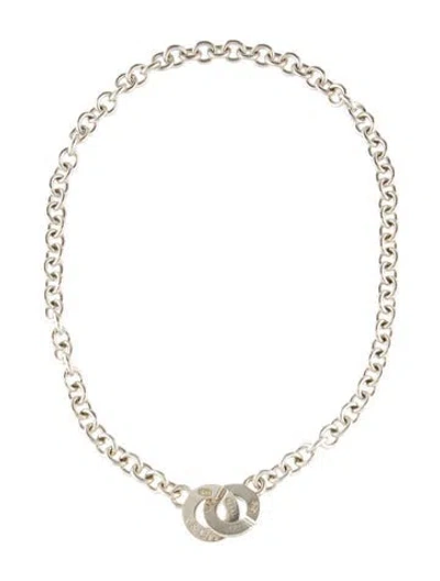 Pre-owned Tiffany & Co 1837 Interlocking Circle Link Necklace, 16" In Multi