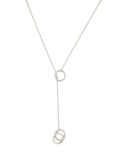 Pre-owned Tiffany & Co 1837 Interlocking Circles Lavalier Necklace, 18" In Multi