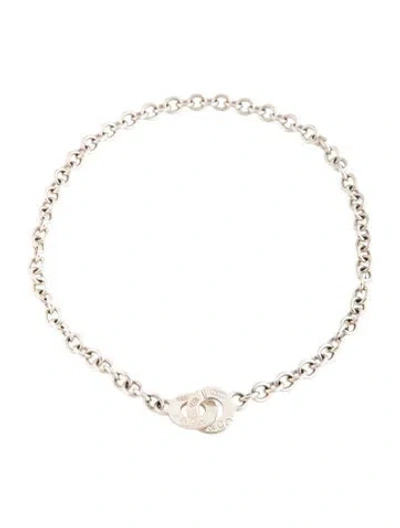 Pre-owned Tiffany & Co 1837® Interlocking Circles Link Necklace, 17" In Multicolor